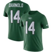 Wholesale Cheap New York Jets #14 Sam Darnold Nike Player Pride 3.0 Name & Number Performance T-Shirt Green