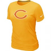 Wholesale Cheap Women's Nike Chicago Bears Logo NFL T-Shirt Yellow