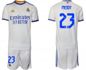Wholesale Cheap Men 2021-2022 Club Real Madrid home white 23 Soccer Jerseys