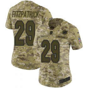 Wholesale Cheap Nike Dolphins #29 Minkah Fitzpatrick Camo Women\'s Stitched NFL Limited 2018 Salute to Service Jersey