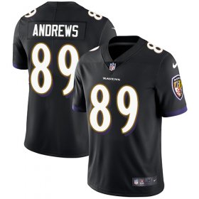 Wholesale Cheap Nike Ravens #89 Mark Andrews Black Alternate Men\'s Stitched NFL Vapor Untouchable Limited Jersey