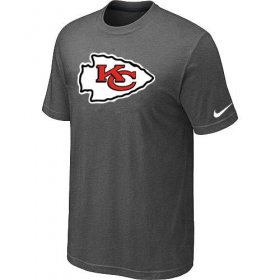 Wholesale Cheap Kansas City Chiefs Sideline Legend Authentic Logo Dri-FIT Nike NFL T-Shirt Crow Grey