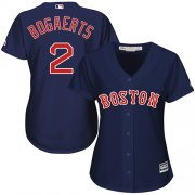 Wholesale Cheap Red Sox #2 Xander Bogaerts Navy Blue Alternate Women's Stitched MLB Jersey