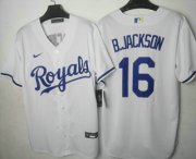 Wholesale Cheap Men's Kansas City Royals #16 Andrew Benintendi White Cool Base Stitched MLB Jersey