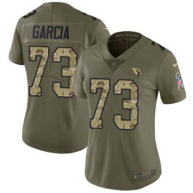 Wholesale Cheap Nike Cardinals #73 Max Garcia Olive/Camo Women\'s Stitched NFL Limited 2017 Salute To Service Jersey