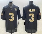 Cheap Men's Pittsburgh Steelers #3 Russell Wilson Black Camo 2020 Salute To Service Stitched NFL Nike Limited Jersey