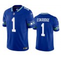 Wholesale Cheap Men's Seattle Seahawks #1 Dee Eskridge Royal 2023 F.U.S.E. Vapor Limited Throwback Stitched Jersey