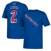 Wholesale Cheap New York Rangers #2 Brian Leetch CCM Retired Player Name & Number T-Shirt Royal