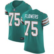Wholesale Cheap Nike Dolphins #75 Ereck Flowers Aqua Green Alternate Men's Stitched NFL New Elite Jersey