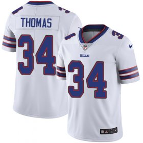 Wholesale Cheap Nike Bills #34 Thurman Thomas White Men\'s Stitched NFL Vapor Untouchable Limited Jersey