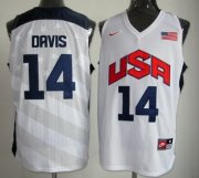 Wholesale Cheap 2012 Olympics Team USA #14 Anthony Davis Revolution 30 Swingman White Jersey