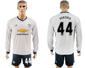 Wholesale Cheap Manchester United #44 Pereira Sec Away Long Sleeves Soccer Club Jersey