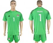 Wholesale Cheap Egypt #1 Hadari Green Goalkeeper Soccer Country Jersey