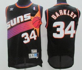 Wholesale Cheap Phoenix Suns #34 Charles Barkley Black Swingman Throwback Jersey