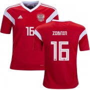 Wholesale Cheap Russia #16 Zobnin Home Kid Soccer Country Jersey