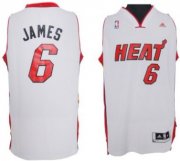 Wholesale Cheap Miami Heat #6 LeBron James Revolution 30 Swingman White Jersey
