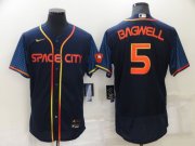 Wholesale Cheap Men's Houston Astros #5 Jeff Bagwell 2022 Navy City Connect Flex Base Stitched Baseball Jersey