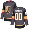 Wholesale Cheap Men's Adidas Vegas Golden Knights Personalized Authentic Gray Home NHL Jersey