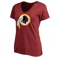 Wholesale Cheap Women's Washington Redskins Pro Line Primary Team Logo Slim Fit T-Shirt Red