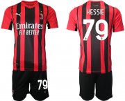 Wholesale Cheap Men 2021-2022 Club AC Milan home red 79 Soccer Jersey