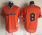 Wholesale Cheap Mitchell And Ness 1988 Orioles #8 Cal Ripken Orange Throwback Stitched MLB Jersey