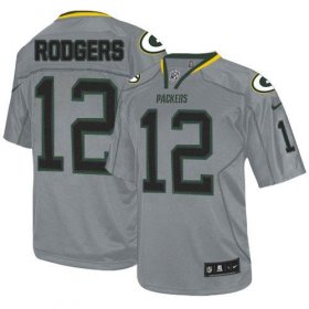 Wholesale Cheap Nike Packers #12 Aaron Rodgers Lights Out Grey Youth Stitched NFL Elite Jersey