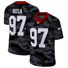 Cheap San Francisco 49ers #97 Nick Bosa Men\'s Nike 2020 Black CAMO Vapor Untouchable Limited Stitched NFL Jersey
