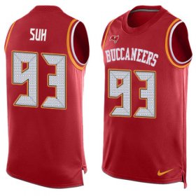 Wholesale Cheap Nike Buccaneers #93 Ndamukong Suh Red Team Color Men\'s Stitched NFL Limited Tank Top Jersey