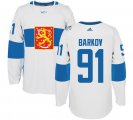Wholesale Cheap Team Finland #91 Aleksander Barkov White 2016 World Cup Stitched NHL Jersey