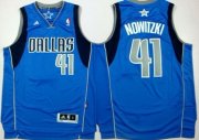 Wholesale Cheap Dallas Mavericks #41 Dirk Nowitzki Revolution 30 Swingman Light Blue Jersey