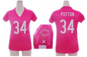 Wholesale Cheap Nike Bears #34 Walter Payton Pink Draft Him Name & Number Top Women\'s Stitched NFL Elite Jersey