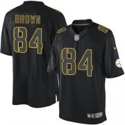 Wholesale Cheap Nike Steelers #84 Antonio Brown Black Men's Stitched NFL Impact Limited Jersey