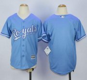 Wholesale Cheap Royals Blank Light Blue Alternate 1 Cool Base Stitched Youth MLB Jersey