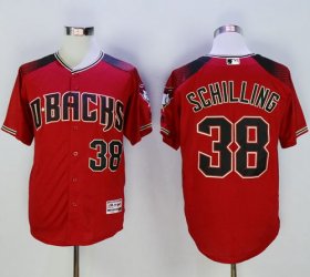 Wholesale Cheap Diamondbacks #38 Curt Schilling Red/Brick New Cool Base Stitched MLB Jersey