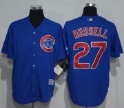 Wholesale Cheap Cubs #27 Addison Russell Blue New Cool Base Stitched MLB Jersey
