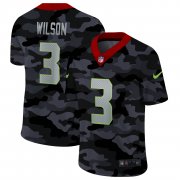 Cheap Seattle Seahawks #3 Russell Wilson Men's Nike 2020 Black CAMO Vapor Untouchable Limited Stitched NFL Jersey