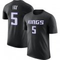 Cheap Men's Sacramento Kings #5 De'Aaron Fox Black 2022-23 Statement Edition Name & Number T-Shirt