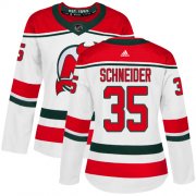 Wholesale Cheap Adidas Devils #35 Cory Schneider White Alternate Authentic Women's Stitched NHL Jersey