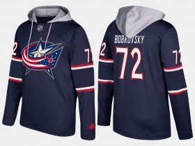 Wholesale Cheap Blue Jackets #72 Sergei Bobrovsky Navy Name And Number Hoodie