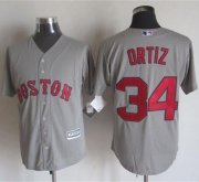 Wholesale Cheap Red Sox #34 David Ortiz Grey New Cool Base Stitched MLB Jersey