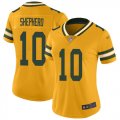 Wholesale Cheap Nike Packers #10 Darrius Shepherd Gold Women's Stitched NFL Limited Inverted Legend Jersey