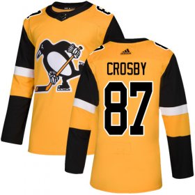Wholesale Cheap Adidas Penguins #87 Sidney Crosby Gold Alternate Authentic Stitched Youth NHL Jersey