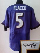 Wholesale Cheap Nike Ravens #5 Joe Flacco Purple Team Color Men's Stitched NFL Elite Autographed Jersey