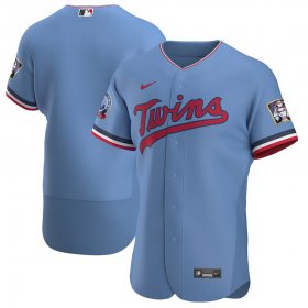 Wholesale Cheap Minnesota Twins Men\'s Nike Light Blue Alternate 2020 Authentic Team MLB Jersey