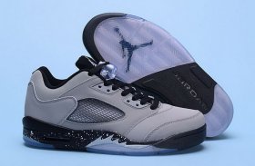 Wholesale Cheap Air Jordan 5 Retro Low Shoes Wolf grey/black
