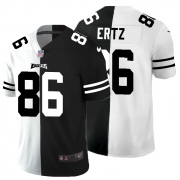 Cheap Philadelphia Eagles #86 Zach Ertz Men's Black V White Peace Split Nike Vapor Untouchable Limited NFL Jersey