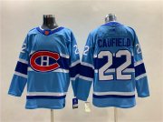 Wholesale Cheap Men's Montreal Canadiens #22 Cole Caufield 2022-23 Reverse Retro Stitched Jersey