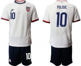 Wholesale Cheap Men 2020-2021 Season National team United States home white 10 Soccer Jersey1