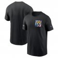 Wholesale Cheap Men's Jacksonville Jaguars Black 2023 Crucial Catch Sideline Tri-Blend T-Shirt