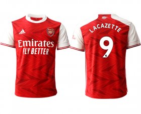 Wholesale Cheap Men 2020-2021 club Arsenal home aaa version 9 red Soccer Jerseys